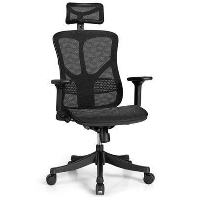 Ergonomic High Back Mesh Adjustable Swivel Office Chair-Black - Relaxacare