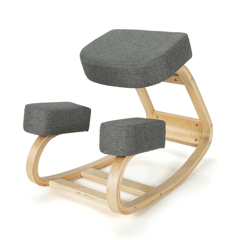 Ergonomic Kneeling Chair Rocking Office Desk Stool Upright Posture - Relaxacare