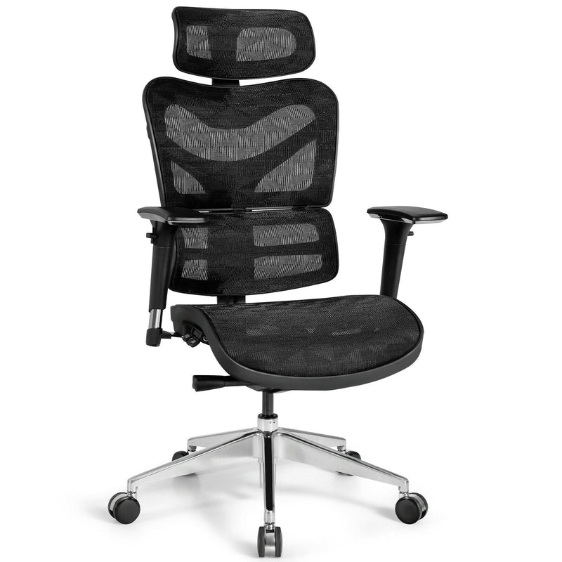 Ergonomic Mesh Adjustable High Back Office Chair with Lumbar Support-Black - Relaxacare