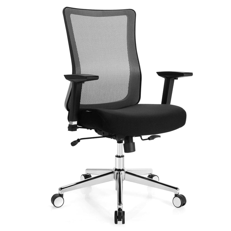 Ergonomic Mesh Office Chair Sliding Seat Height Adjustable with Armrest - Relaxacare