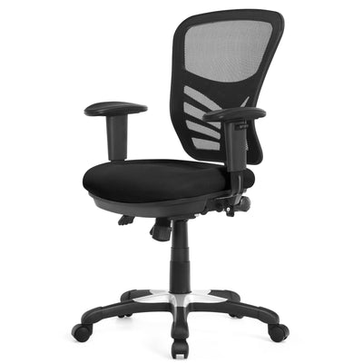Ergonomic Mesh Office Chair with Adjustable Back Height and Armrests-Black - Relaxacare