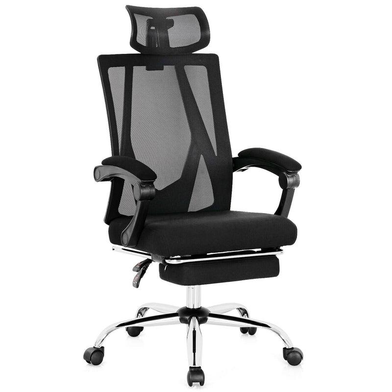Ergonomic Recliner Mesh Office Chair with Adjustable Footrest - Relaxacare