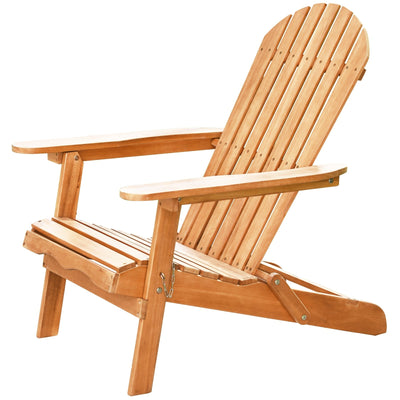Eucalyptus Chair Foldable Outdoor Wood Lounger Chair - Relaxacare