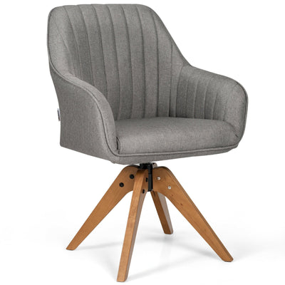 Fabric Swivel Accent Chair with Beech Wood Legs - Relaxacare