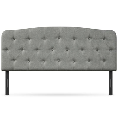 Faux Linen Headboard with Adjustable Heights-Light Gray - Relaxacare
