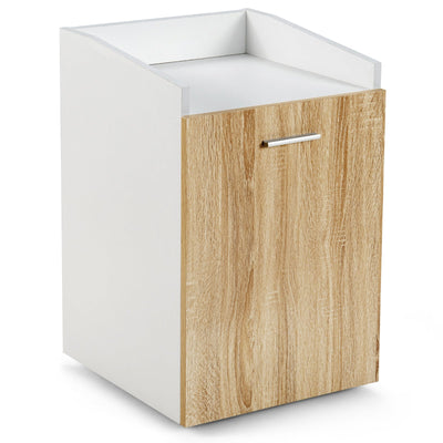 File Cabinet with 2 Drawers Mobile Filing Cabinet with Wheel for Letter Size-White - Relaxacare