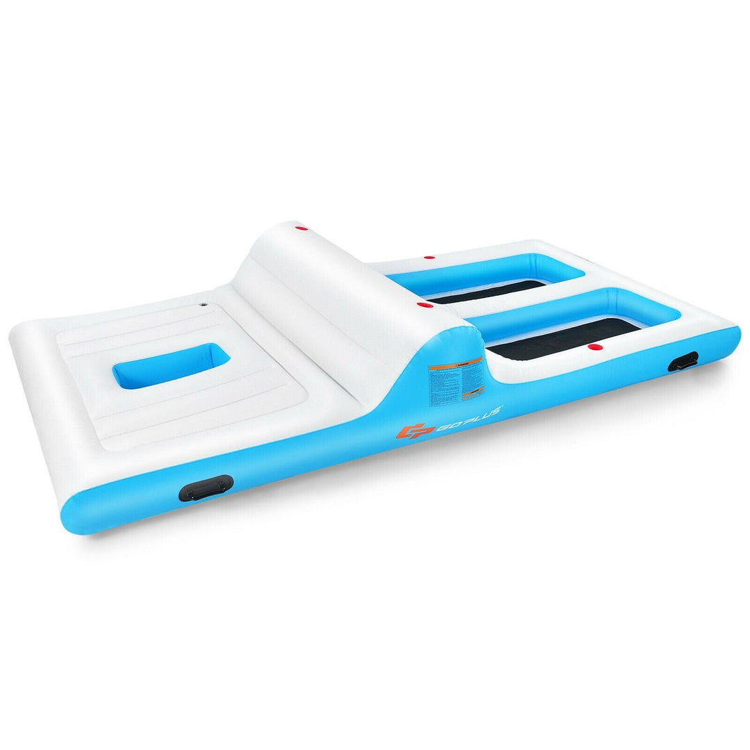 Floating Person Inflatable Lounge Raft With 130W Electric Air-White