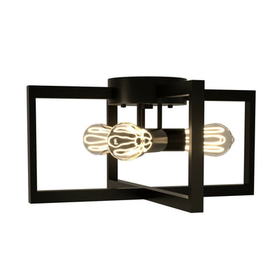 Flush Mount Geometric Metal 3-Lights Ceiling Lamp - Relaxacare