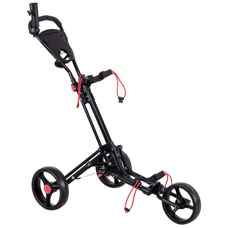 Foldable 3 Wheel Golf Pull Push Cart Trolley - Relaxacare