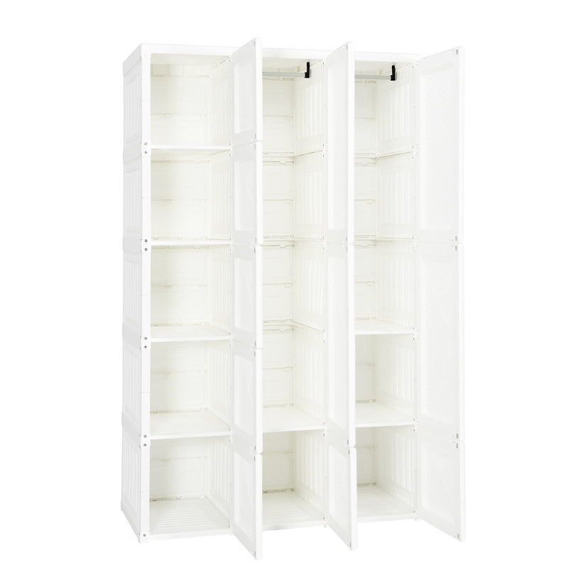 Foldable Armoire Wardrobe Closet with 8/10/12 Cubes - Relaxacare