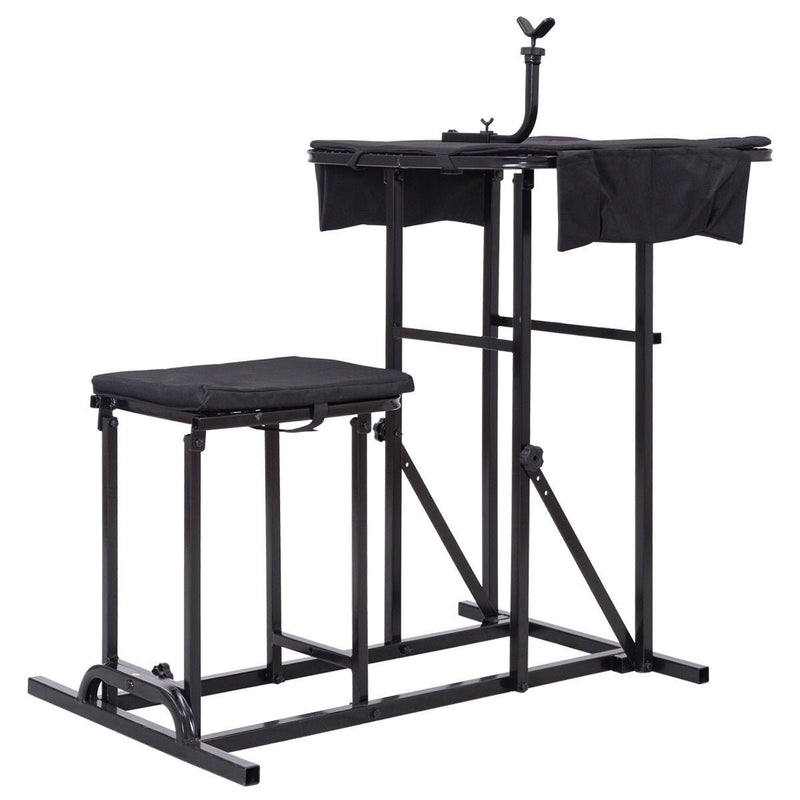 Foldable Bench with Adjustable Height Table - Relaxacare
