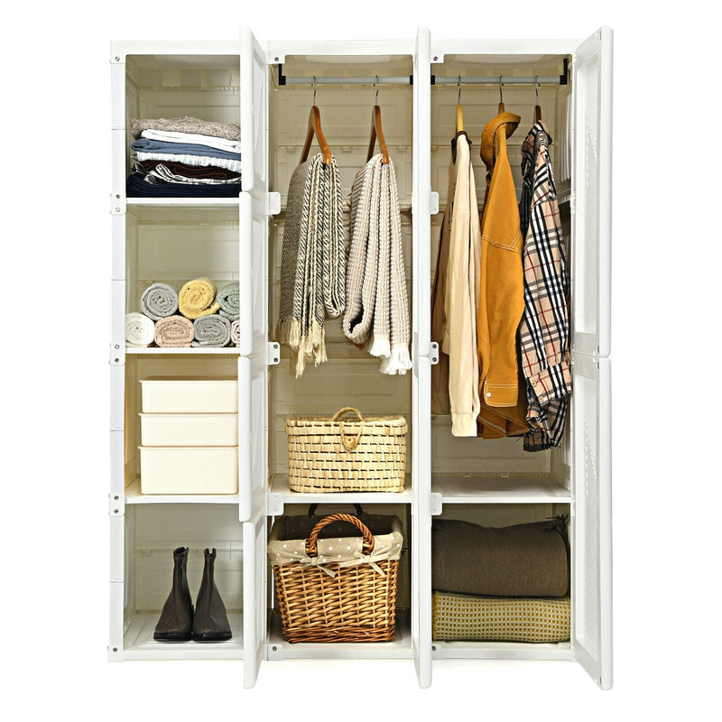 Foldable Closet Clothes Organizer with 12 Cubby Storage - Relaxacare