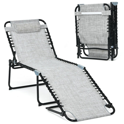 Foldable Recline Lounge Chair with Adjustable Backrest and Footrest - Relaxacare