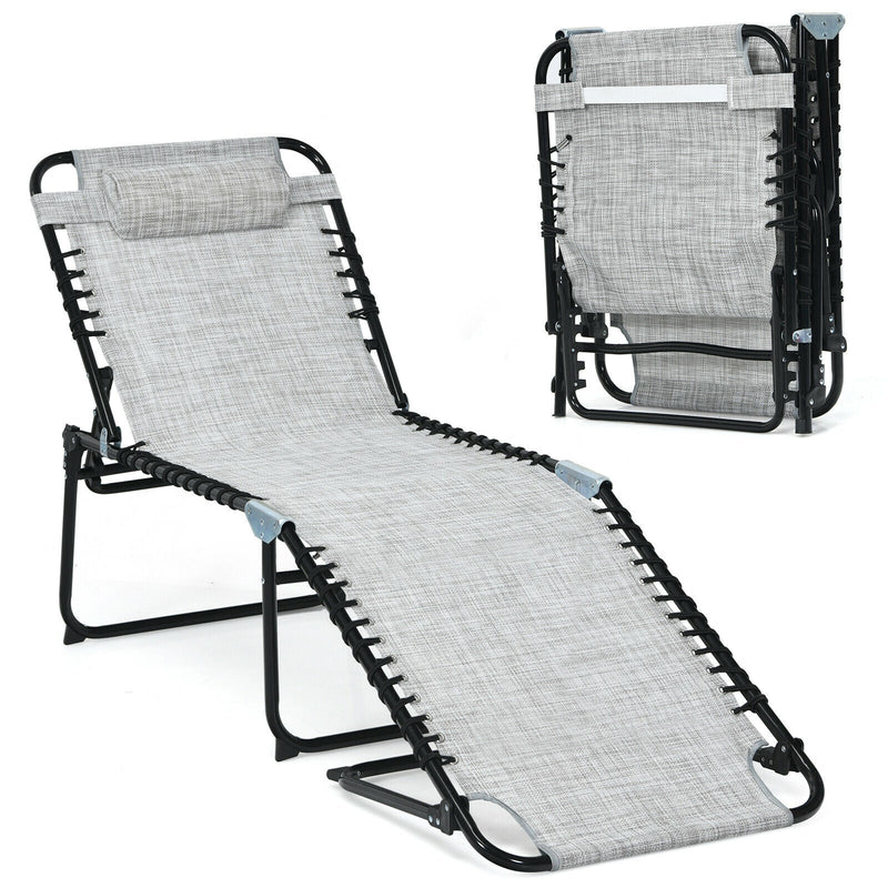 Foldable Recline Lounge Chair with Adjustable Backrest and Footrest - Relaxacare