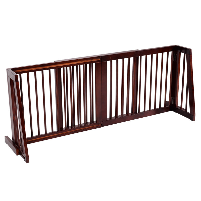 Folding Adjustable Free Standing 3 Panel Wood Fence - Relaxacare