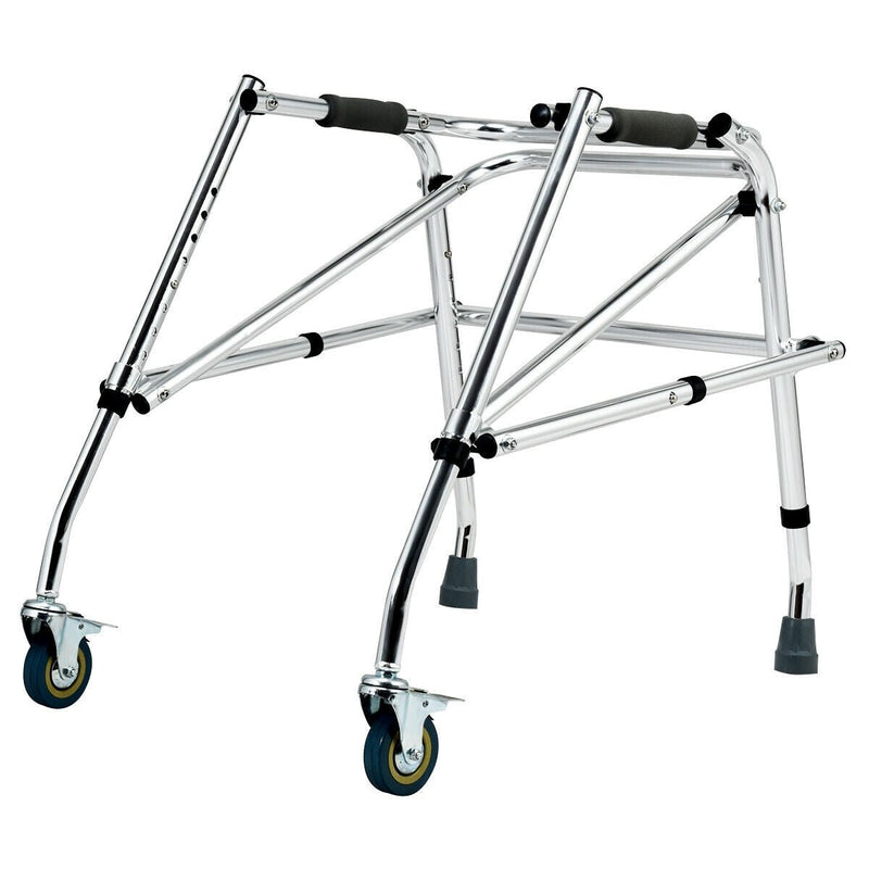 Folding Adjustable Walker Small Aluminum Walker -Silver - Relaxacare