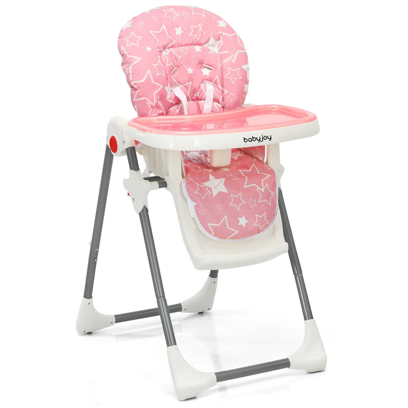 Folding Baby High Dining Chair with 6-Level Height Adjustment - Relaxacare