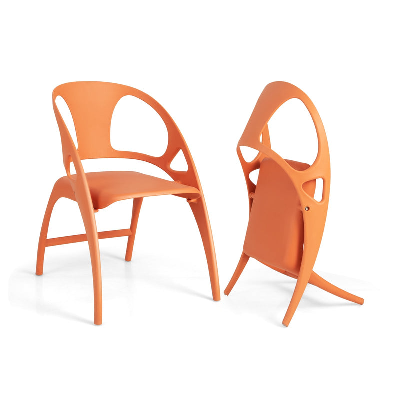 Folding Dining Chairs Set of 2 with Armrest and High Backrest - Relaxacare