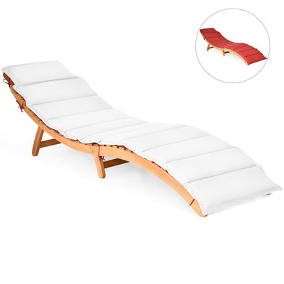 Folding Eucalyptus Outdoor Patio Lounge Chair - Relaxacare