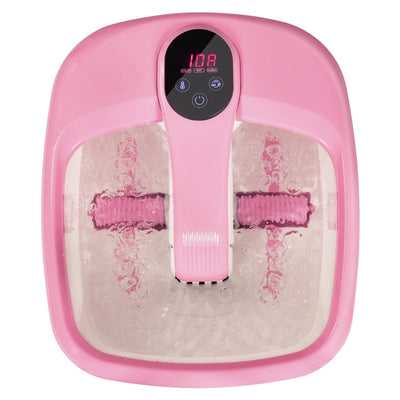 Folding Foot Massager with Digital Adjustable Temperature Control-Pink - Relaxacare