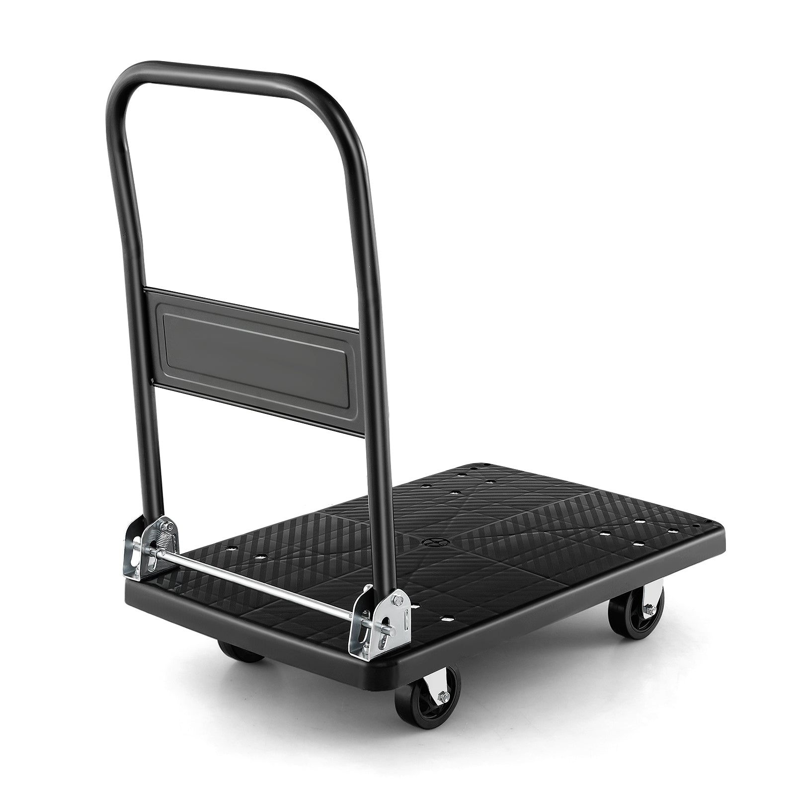 Push Cart Loading Screen Folding Push Cart Dolly with Swivel Wheels and Non-Slip Loading Area