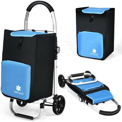 Folding Utility Shopping Trolley with Removable Bag - Relaxacare