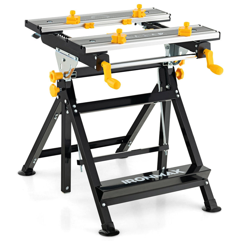Folding Work Table with Tiltable Platform and 7-level Adjustable Height - Relaxacare