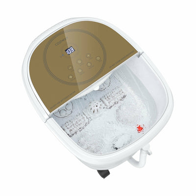 Foot Spa Bath Massager with 3-Angle Shower and Motorized Rollers-Coffee - Relaxacare
