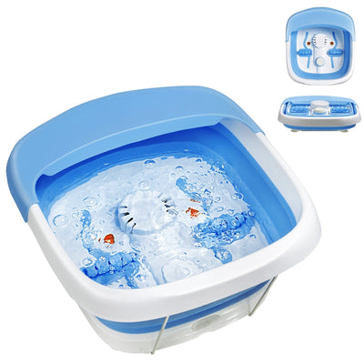 Foot Spa Bath Motorized Massager with Heat Red Light-Blue - Relaxacare