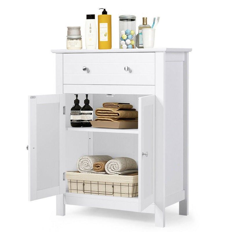 Free Standing Bathroom Storage Cabinet with Large Drawer - Relaxacare