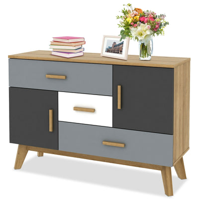 Free-standing Storage Floor Cabinet with 2 Doors and 3 Drawers - Relaxacare