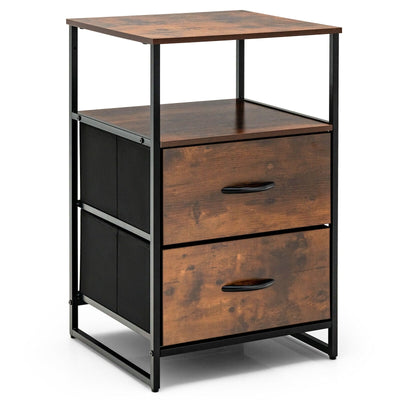 Freestanding Cabinet Dresser with Wooden Top Shelves - Relaxacare