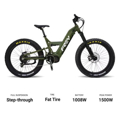 Frey Bike - CC FAT E-Bike - Bafang M620 - Fat Tire Full Suspension - Relaxacare