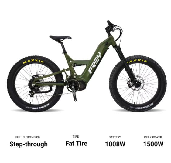 Frey Bike - CC FAT E-Bike - Bafang M620 - Fat Tire Full Suspension - Relaxacare