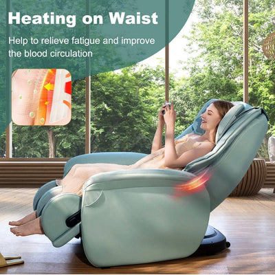 Full Body Zero Gravity Massage Chair with Pillow-Brown - Relaxacare