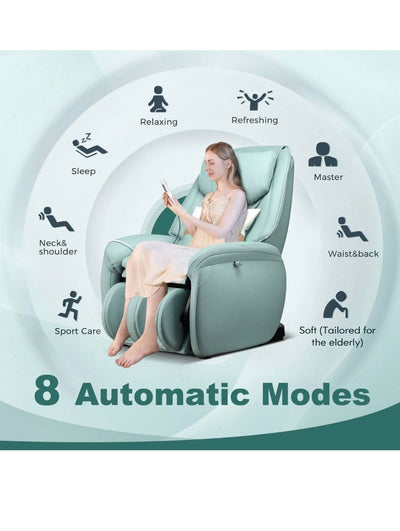 Full Body Zero Gravity Massage Chair with Pillow-Brown - Relaxacare