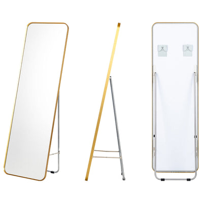 Full Length Wall Mounted Hanging Mirror with Stand Free Standing Body - Relaxacare
