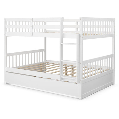 Full over Full Bunk Bed Platform Wood Bed - Relaxacare