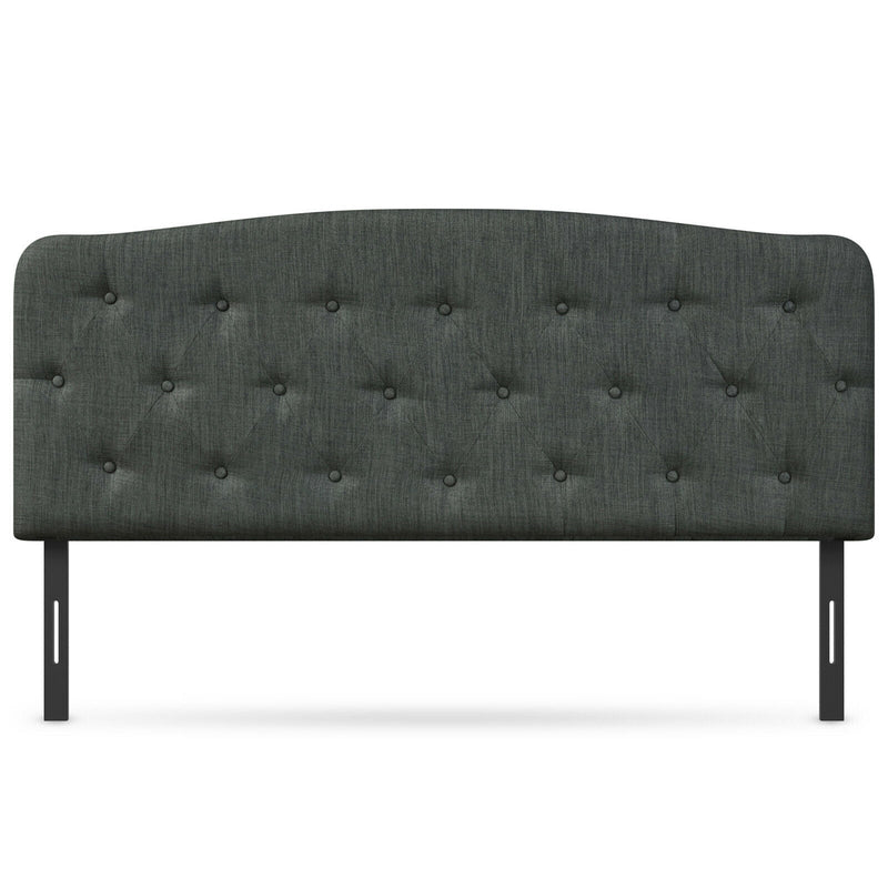 Full Size Faux Linen Upholstered Headboard with Adjustable Heights - Relaxacare