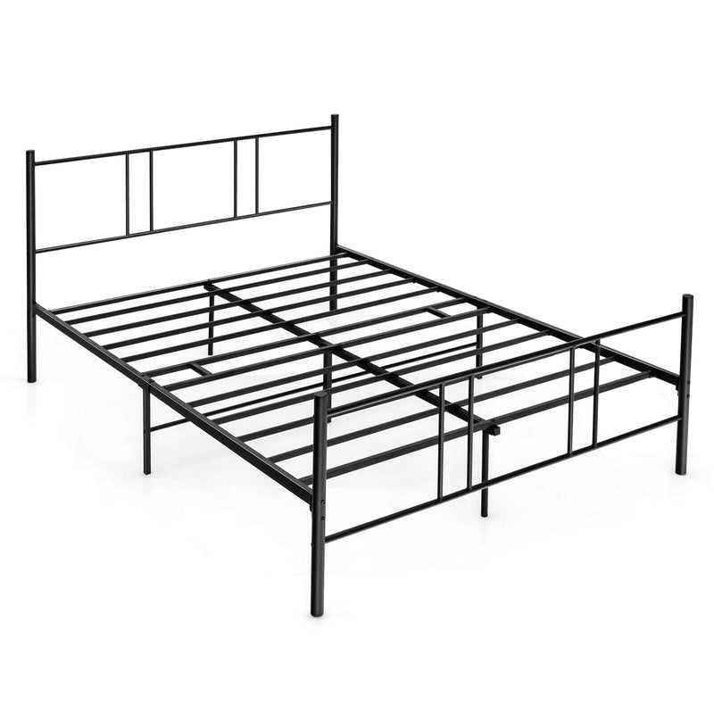Full/Queen Size Platform Bed Frame with High Headboard - Relaxacare