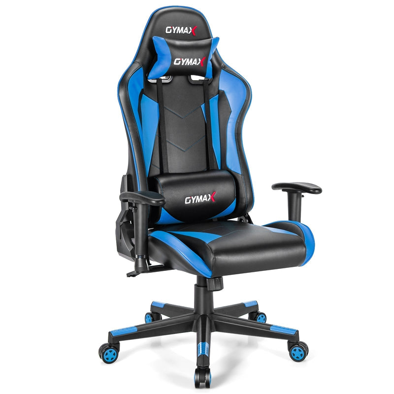 Gaming Chair Adjustable Swivel Racing Style Computer Office Chair-Blue - Relaxacare