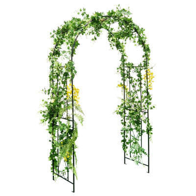 Garden Arch Arbor Trellis Patio Plant Stand Rack Archway-Black - Relaxacare