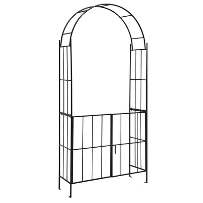 Garden Arch Arbor Trellis with Gate Patio Plant Stand Archway - Relaxacare