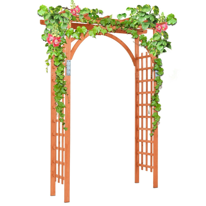 Garden Archway Arch Lattice Trellis Pergola for Climbing Plants and Outdoor Wedding Bridal Decor - Relaxacare