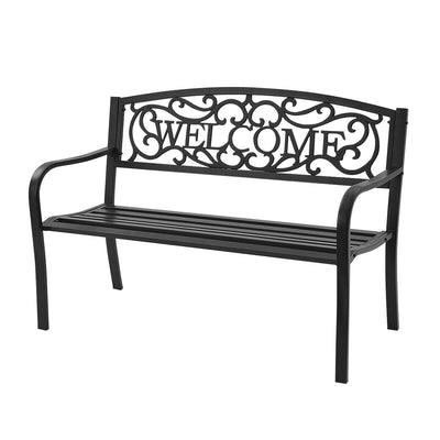Garden Bench with Elegant Bronze Finish and Durable Metal Frame - Relaxacare