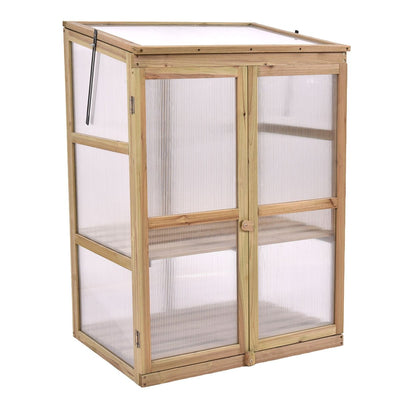 Garden Portable Wooden Raised Plants Greenhouse - Relaxacare