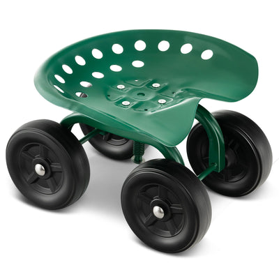 Garden Rolling Workseat with 360°Swivel Seat and Adjustable Height - Relaxacare