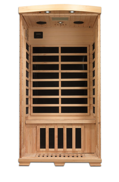 GDI-Premium Series-1-2 Person Carbon Panel Sauna With Chromotherapy (Madison) P6-H106-01 - Relaxacare