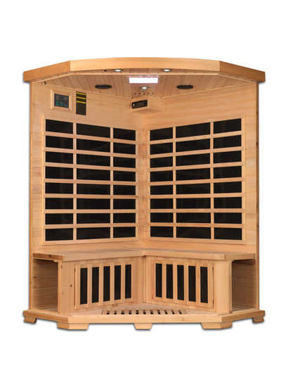 GDI-Premium Series-Rebecca Corner Unit Sauna With Hemlock wood and Chromotherapy P6-H356-01 - Relaxacare