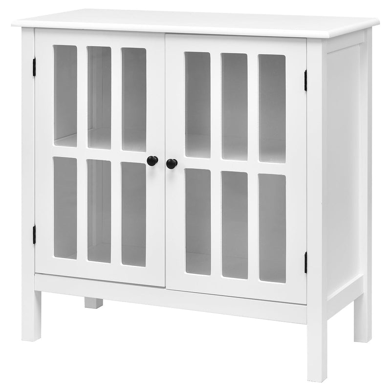 Glass Door Sideboard Console Storage Buffet Cabinet - Relaxacare
